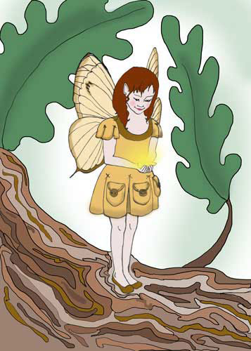 line art colored in Photoshop