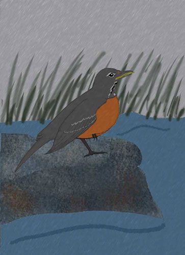 sketch colored using Photoshop